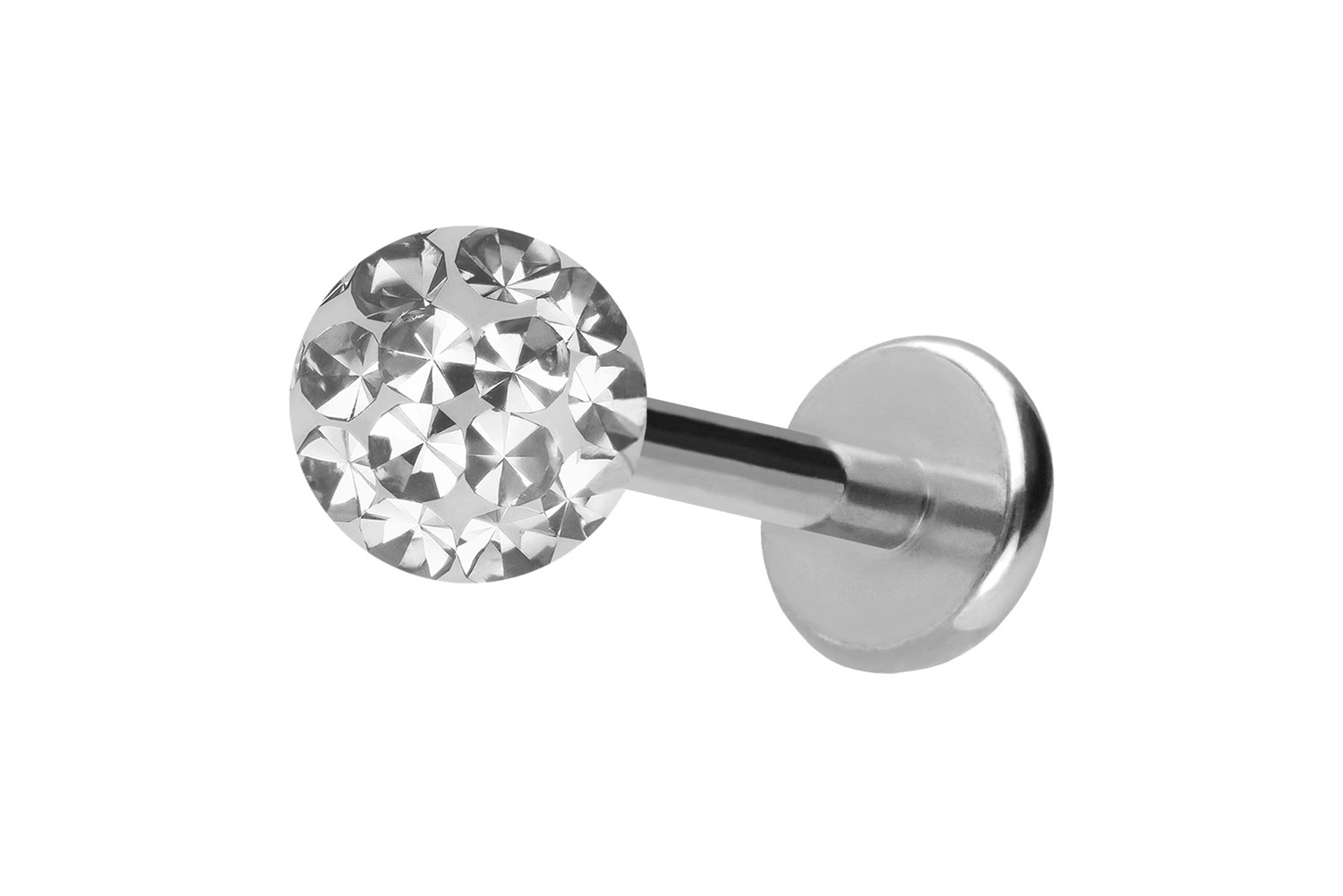 Titan Labret Piercing mit Push Fit EPOXY-KUGEL